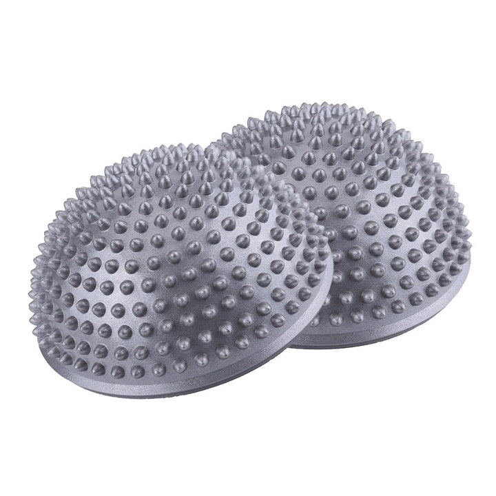 2Pcs/Lot Balance Pods, Ball Massage Foot Sports Balance Hedgehog Half Ball Pimples Pilates Ball for Yoga Fitness Gymnastics Exercise (Color : Silver) Foot Wakers Foot Wakers Half Balls