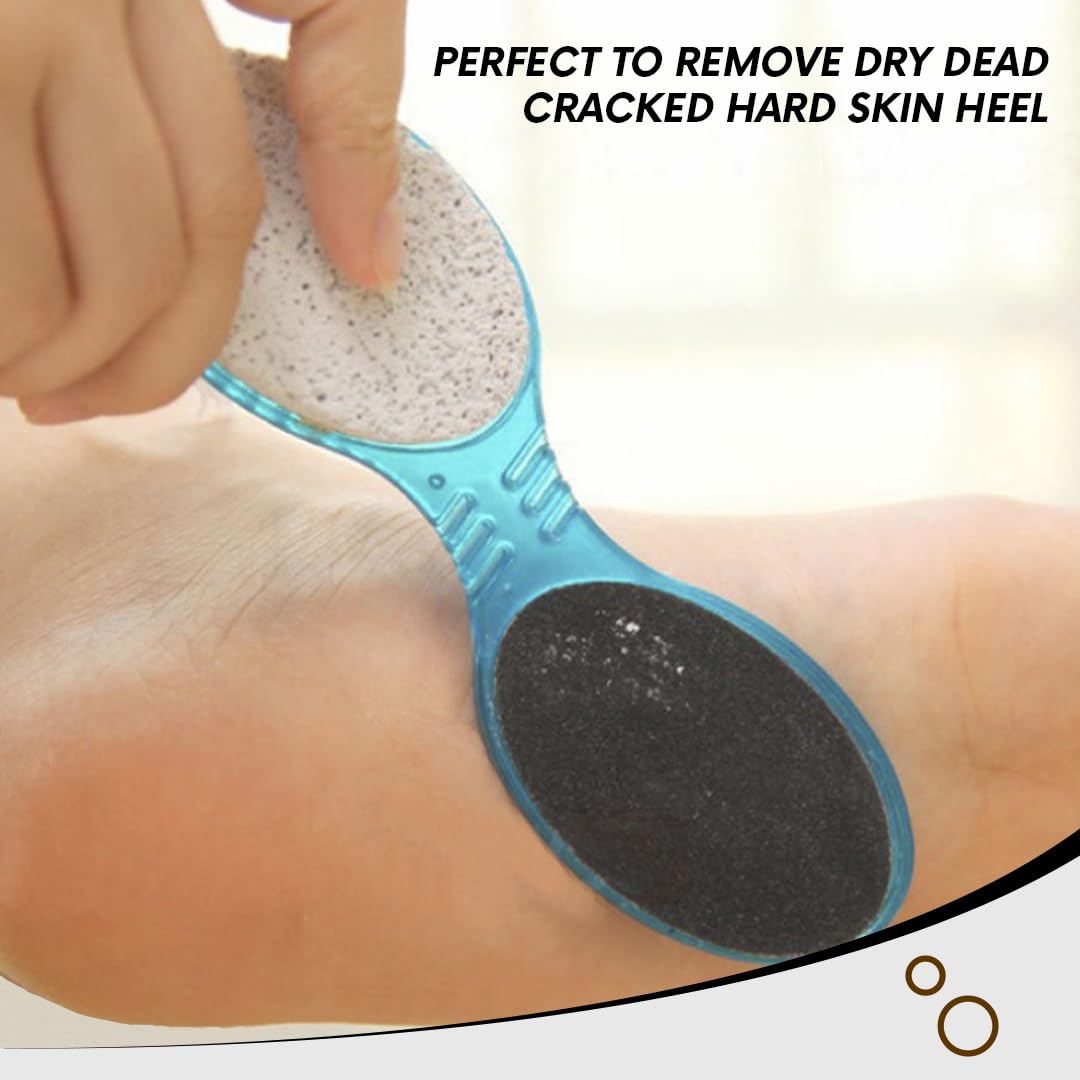 4 in 1 Pedicure Paddle Kit Tool with Pumice Stone for Feet, Toe Nail Cleaning Brush, Metal File and Emery Board, Manicure Pedicure Set (1 Pack)