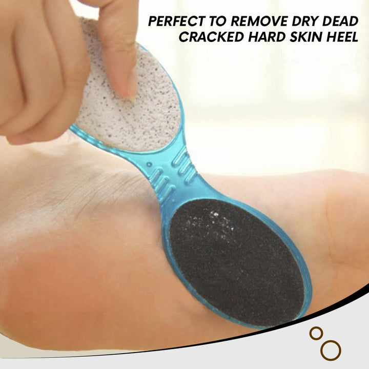 4 in 1 Pedicure Paddle Kit Tool with Pumice Stone for Feet, Toe Nail Cleaning Brush, Metal File and Emery Board, Manicure Pedicure Set (1 Pack)