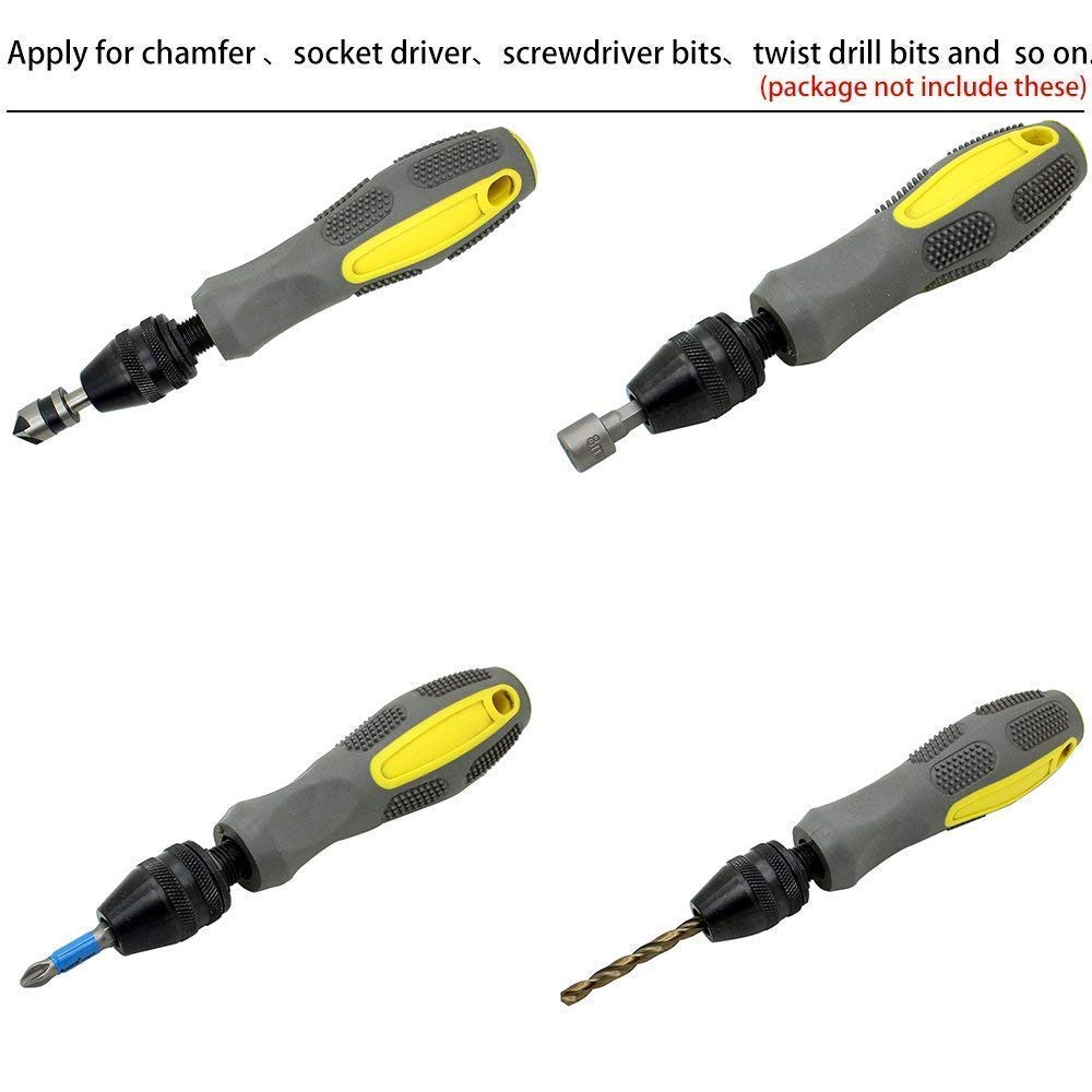 Adjustable Pin Vise Hand Drill Chuck Capacity 0-5/16 Model Hobby Tool fit Drill Bit Screwdriver Bits