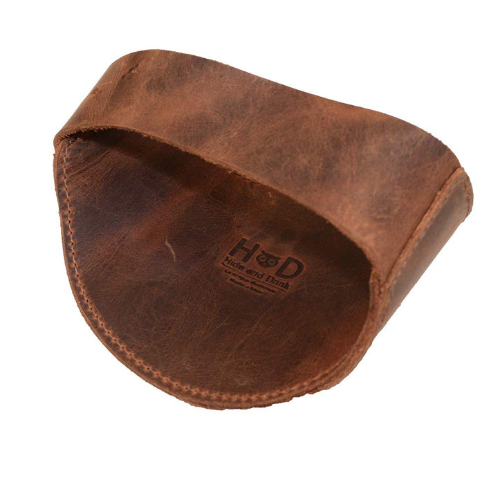 Hide &amp; Drink, Motorcycle Boot Protector with Buckle Closure, Protects Shoe from Shifter, Biker Gear, Shoe Cover, Rustic Guard, Full Grain Leather, Handmade, Bourbon Brown