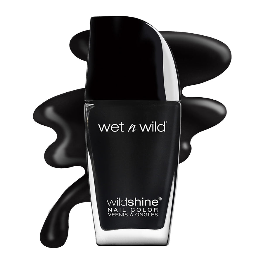 wet n wild Shine Nail Color, Black Creme, 0.41 Fluid Ounce by Wet 'n Wild