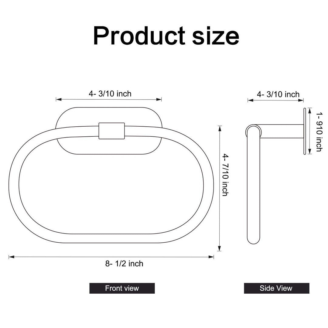 HouseAid Self Adhesive Towel Ring for Bathroom, Stainle