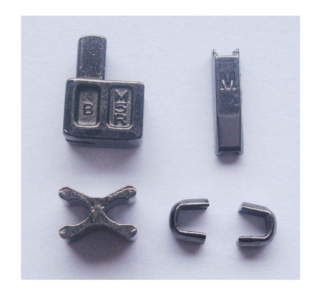 2 Sets Gun Metal #5 Metal Zipper Head Box Zipper Sliders Retainer Insertion pin Easy for Zipper Repair,Zipper Repair Kit (#5)