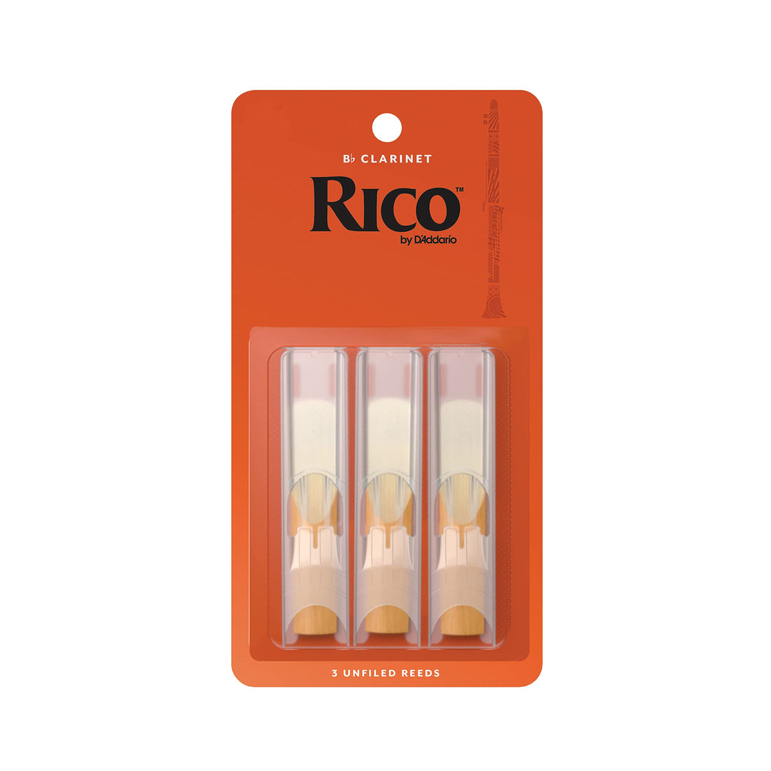 D’Addario Woodwinds - Rico Bb Clarinet Reeds - RCA0320 - Strength 2.0, 3-pack