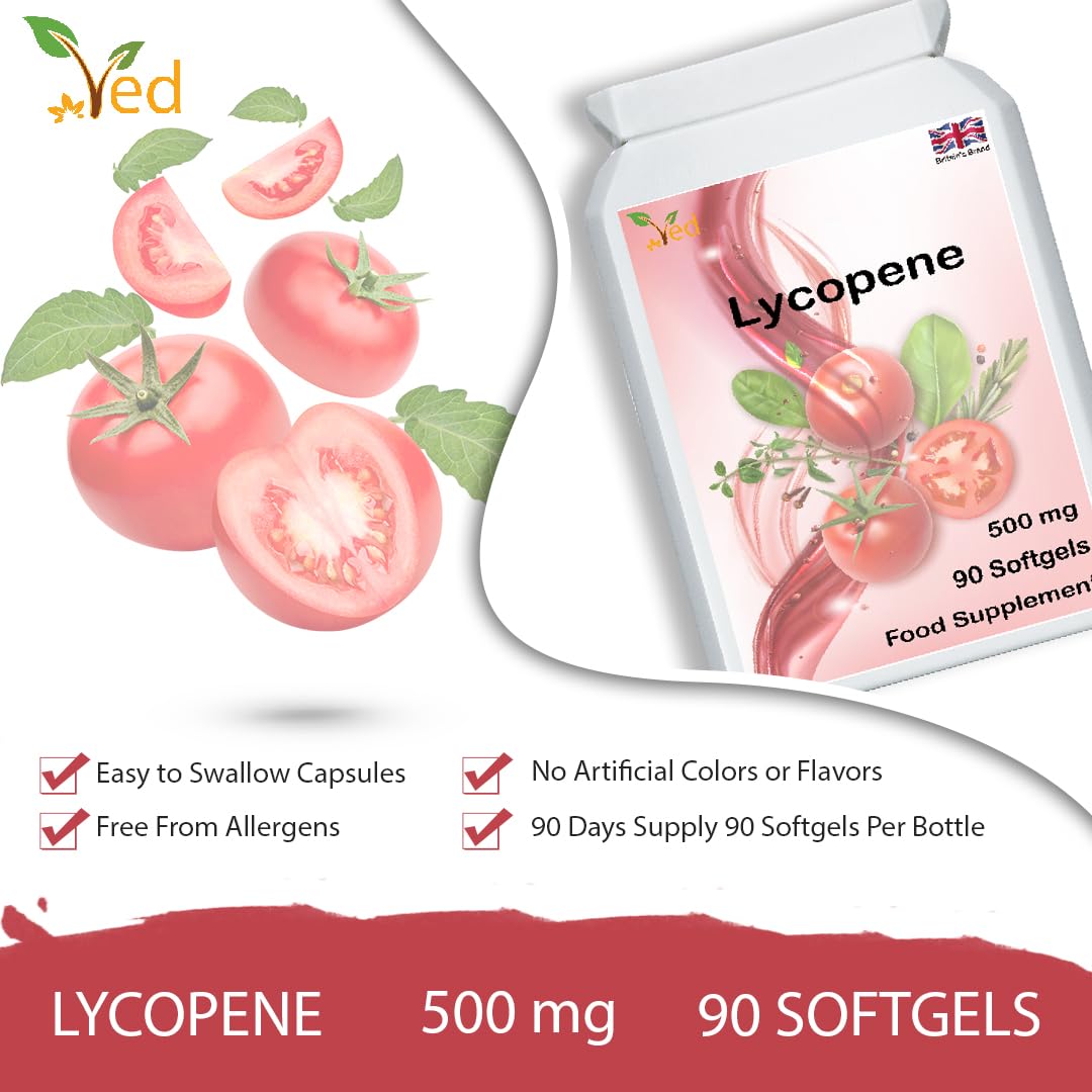 Lycopene 500 mg | 90 Softgel, 3 Month Supply.