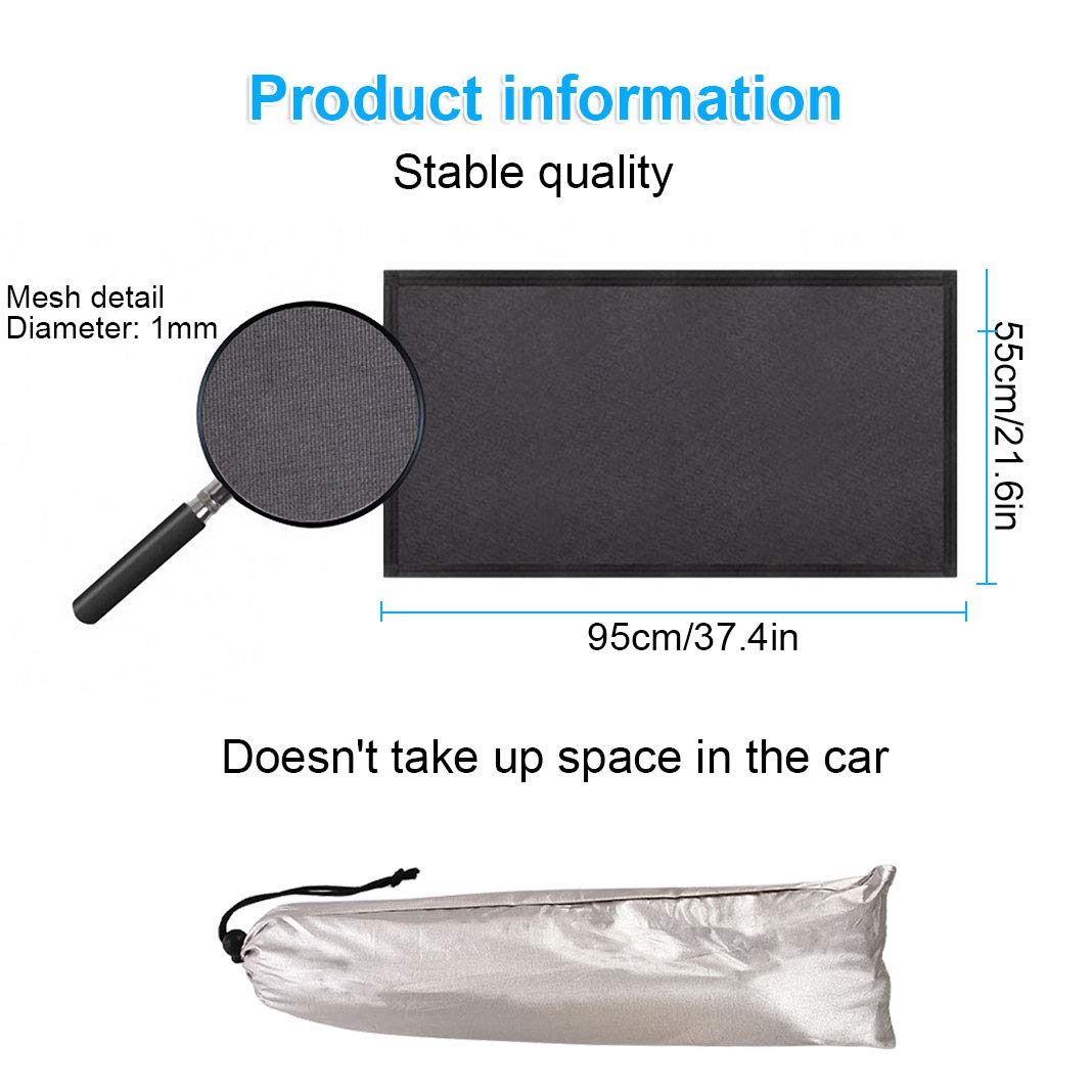 Car Sunroof Sunshade, Universal Magnetic Net Breathable Mesh for Camping Baby Kids Breastfeeding When Parking on Trips (21.6 x 37.4 inches)