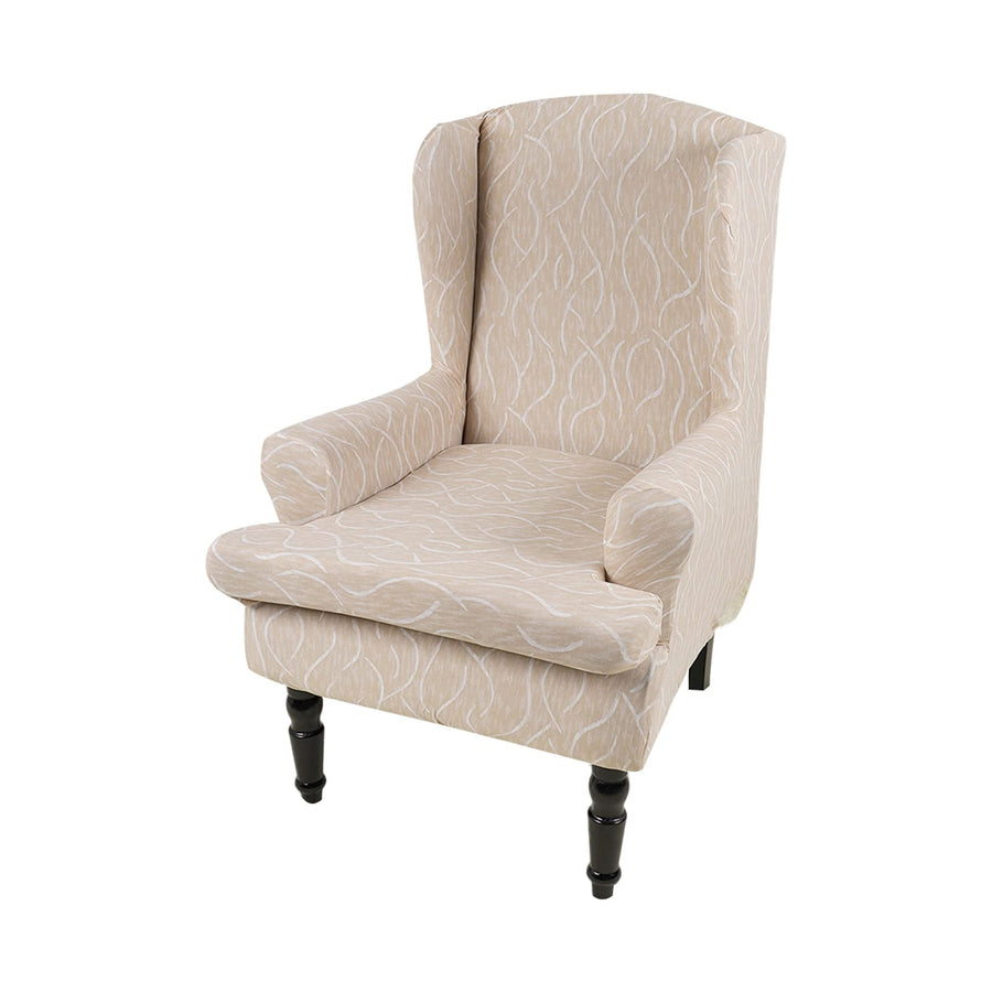 Wing Chair Slipcovers 2 Pieces Stretch Spandex Wingback