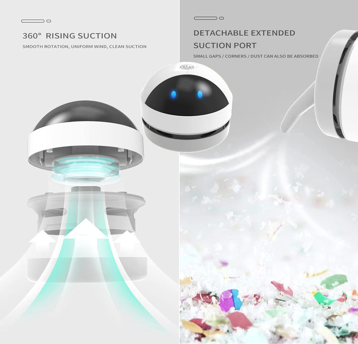Desk Vacuum Cleaner Mini,Crumb Vacuum,Keyboard Cleaner,USB Charging Detachable Design,Cordless 360º,Cute Mini Vacuum for Desk,Laptop,Table