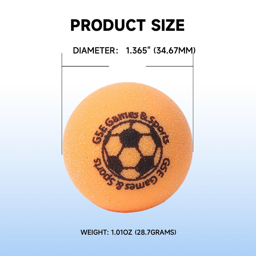 GSE Games &amp; Sports Expert Regulation Size 1.365 Table Soccer Foosball Table Replacement Balls, Official Tournament Table Soccer Balls, Foosball Table Accessories (Orange - 3 Pack)