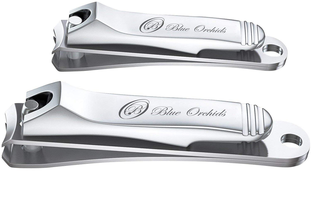 Black : Nail Clipper Set - Fingernail Clipper + Toenail Clipper + Nail File + Slanted Tweezers - Stainless Steel