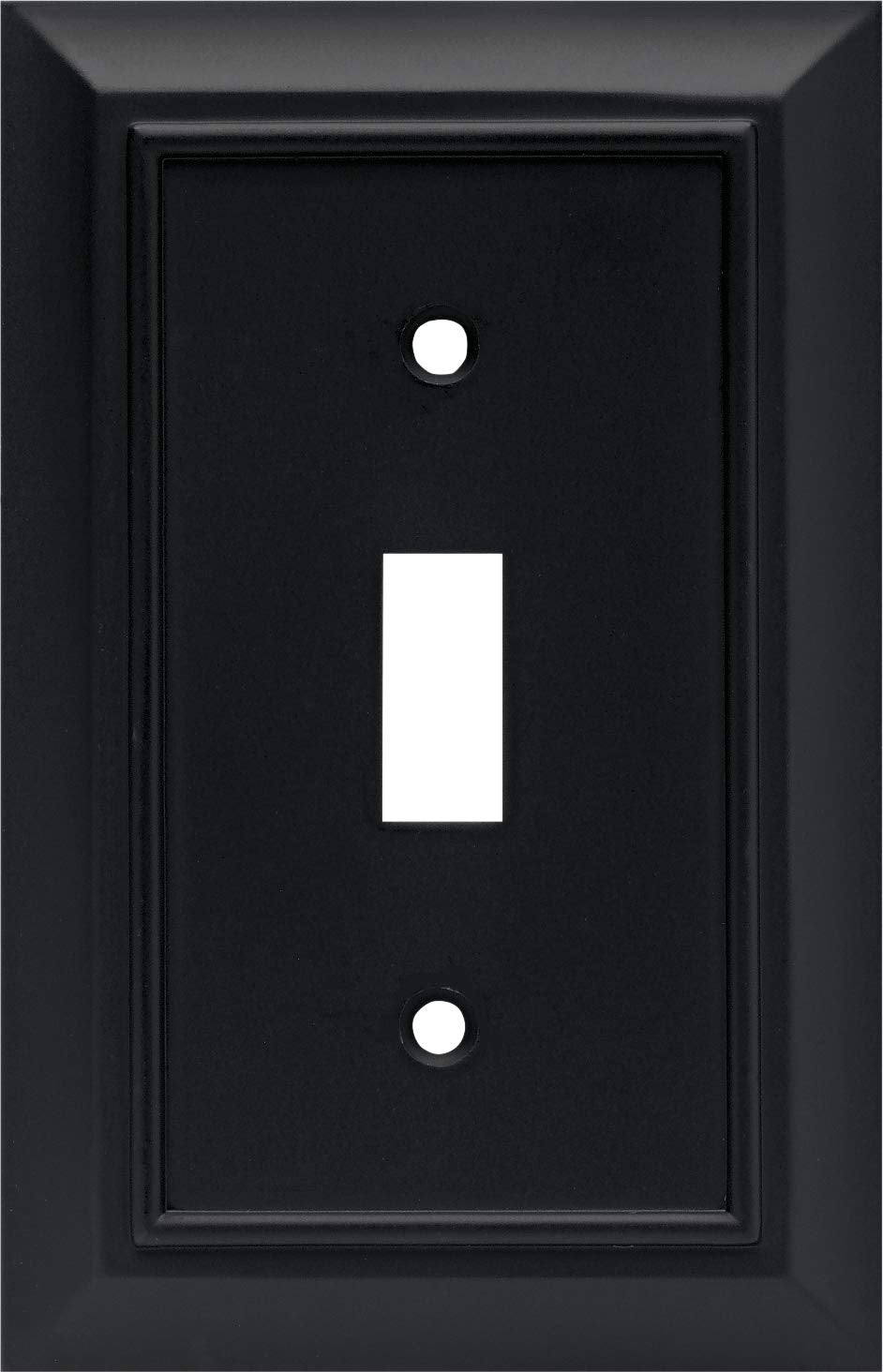 Brainerd 64219 Architectural Single Toggle Switch Wall Plate/Switch Plate/Cover, Flat Black