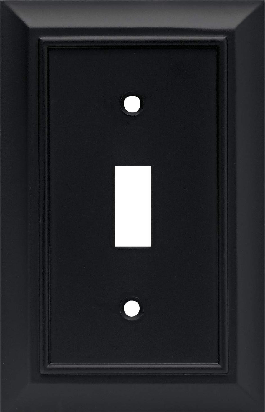 Brainerd 64219 Architectural Single Toggle Switch Wall Plate/Switch Plate/Cover, Flat Black