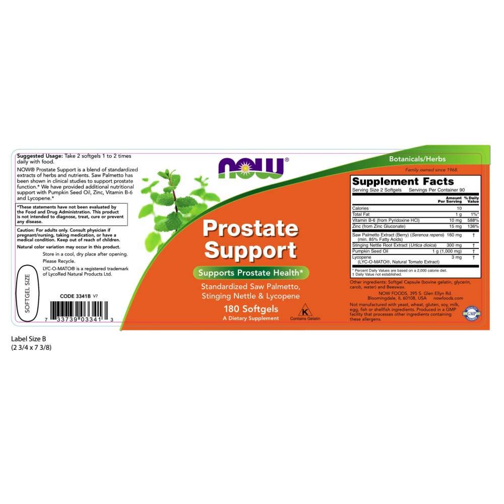 Now Foods Prostate Support, 180 Sgel