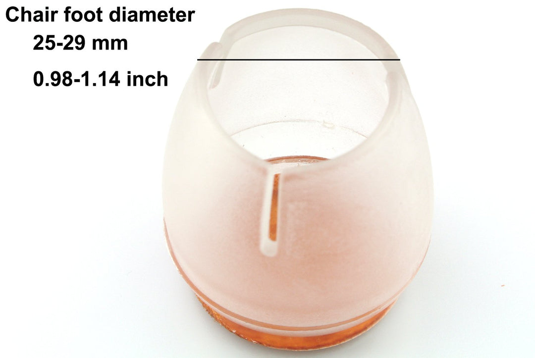 16PCS Round Chair Leg Floor Protector Rubber Caps Silicone Table Pads Furniture Circular Feet Covers (Size 1 to 1-1/7 )