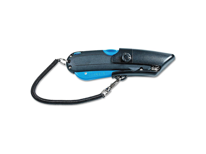 COSCO 091524 Box Cutter Knife w/Shielded Blade, Black/Blue