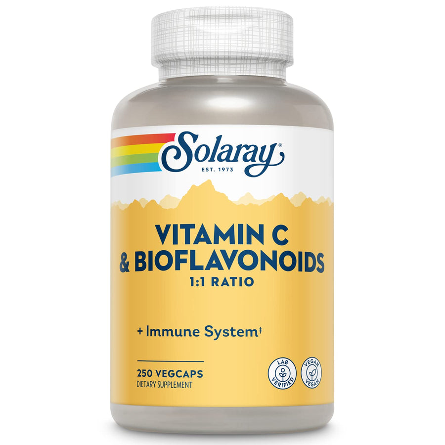 Vitamin C 500mg with Citrus Bioflavonoids, 1:1 Ratio - Antioxidant and Immune Support Supplement - Vitamin C with Rose HIPS and Acerola, Vegan, 60-Day Guarantee, 125 Servings, 250 VegCaps