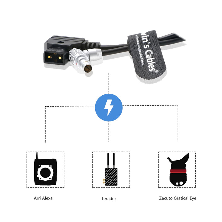 Alvin&#39;s Cables D-Tap to 2 Pin Male Right Angle 