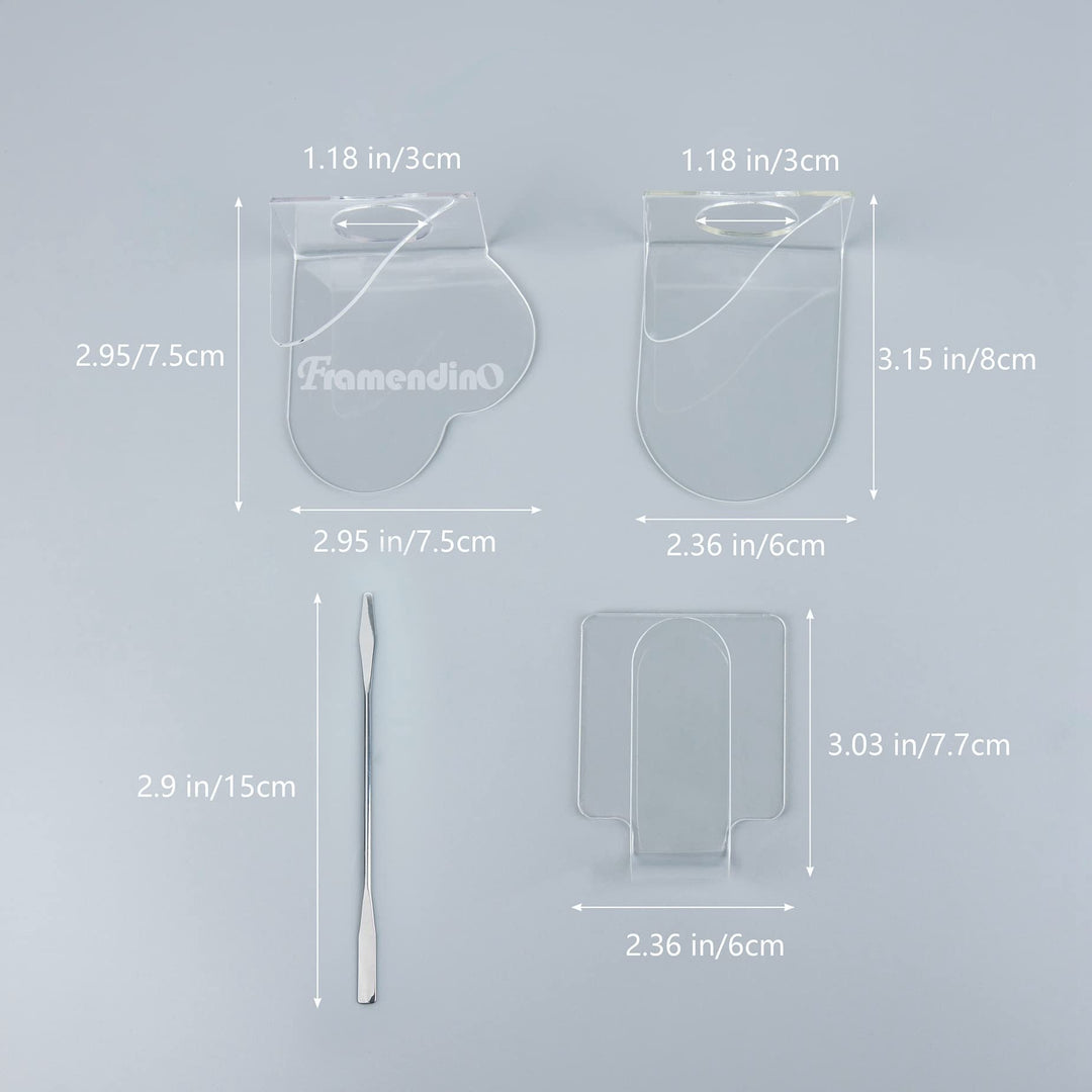 , 6 in 1 Set Hand Makeup Mixing Palette, Makeup Plate for Foundation with Spatula Makeup Artist Tool for Mixing Foundation Eye Shadow Nail Art for Women