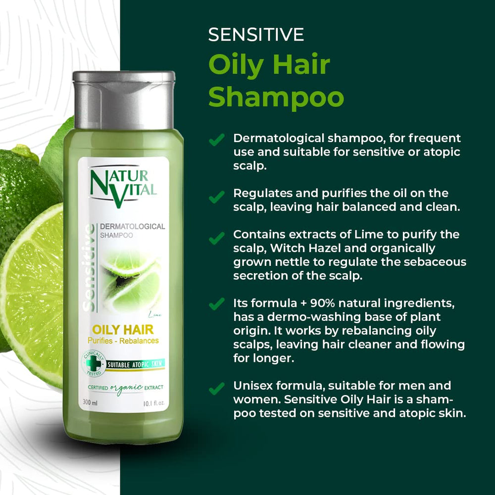 Hair Shampoo Lime - Oily Hair - 300 Ml / Natural