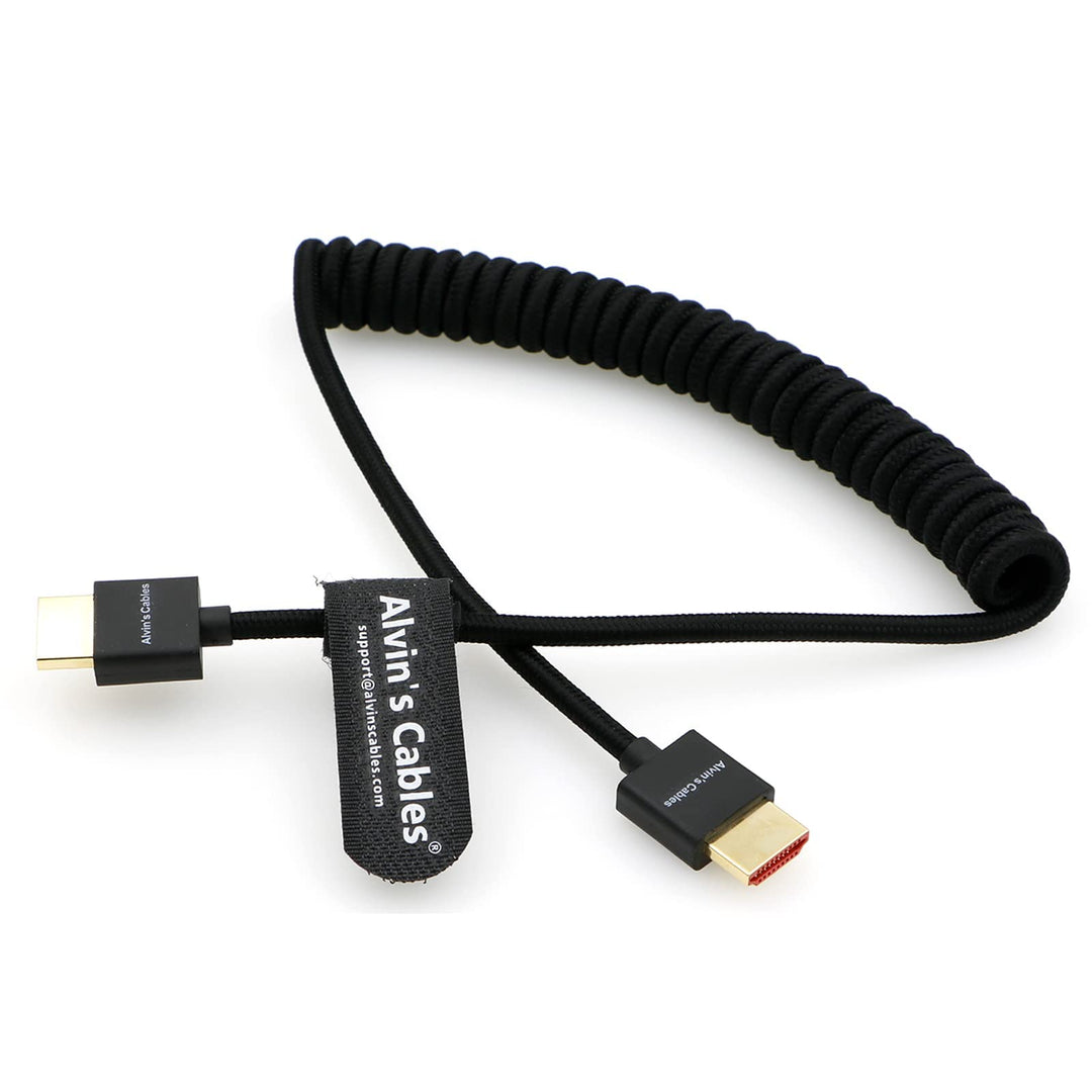 Alvin&#39;s Cables 8K 2.1 Full HDMI Braided Coiled-
