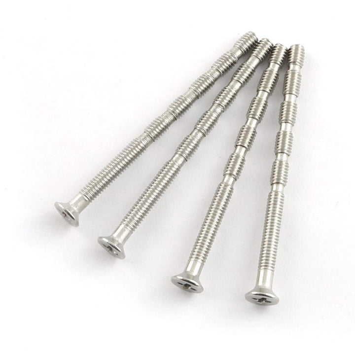 4 Set Door Handle Hardware Lever Handle Screws Connecting Bolts &amp; Sleeves Phillips Drive Flat Countersunk Head Fixing Cutting Slot Articulated Screw M4x60mm