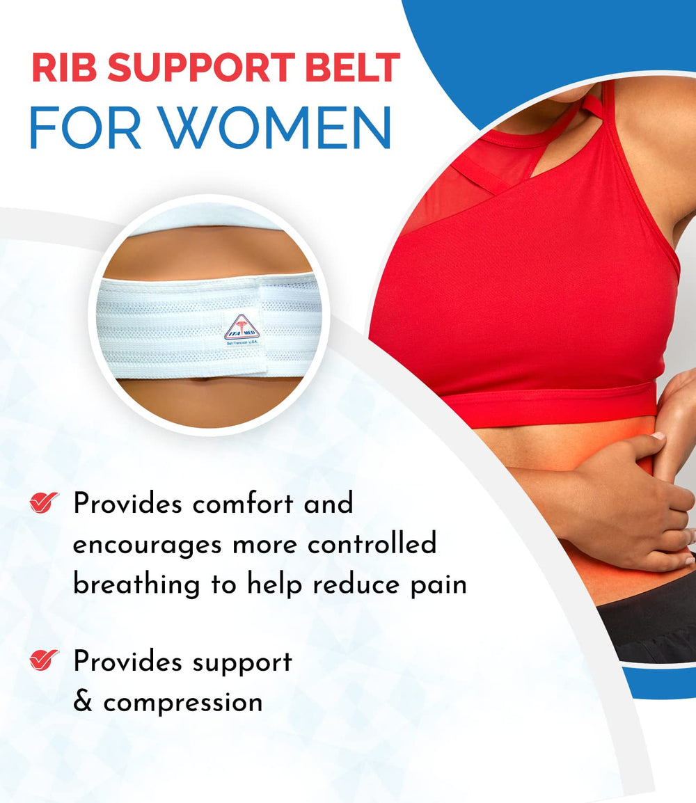 ITA-MED Breathable Elastic Rib Support Belt Wrap For Wo