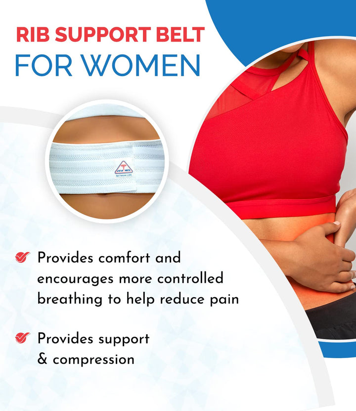 ITA-MED Breathable Elastic Rib Support Belt Wrap For Wo