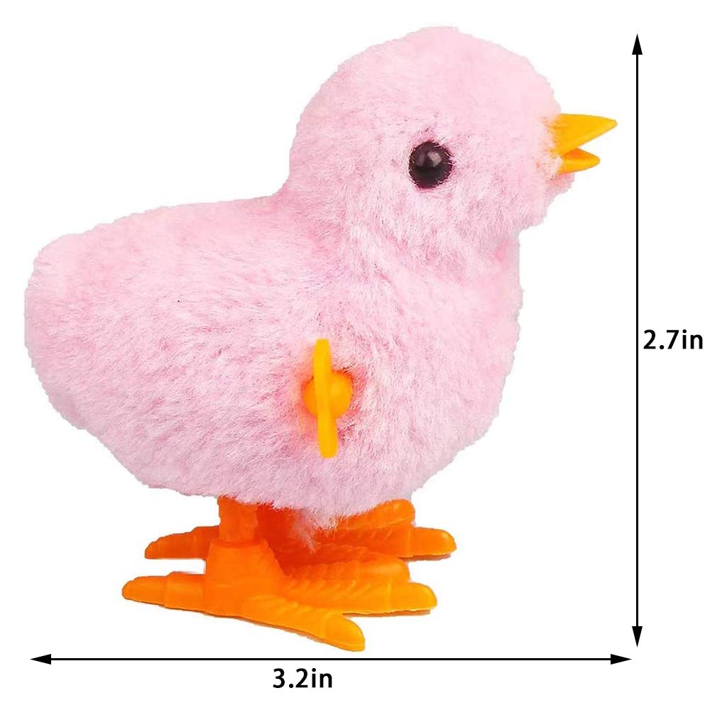 Bunny and Jumping Chick Wind Up Toys Novelty Chicken Hopping Windup Toy for Kids Toddlers Adult Easter Egg Hunt Basket Stocking Stuffers Party Favors Goody Bag Fillers Gifts (Colorful-1)