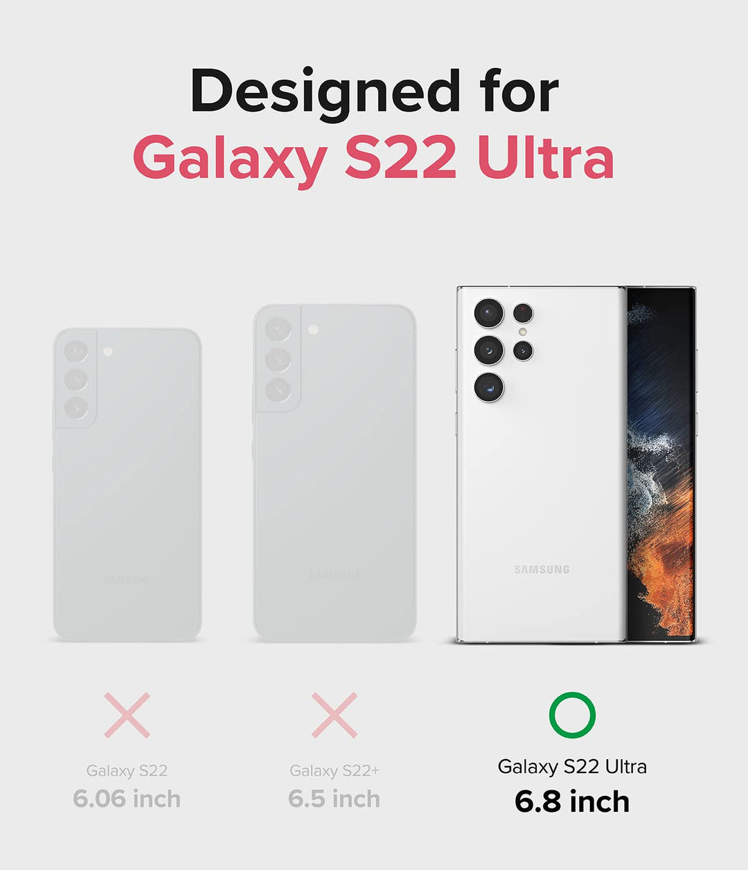 Fusion [Prevents Oily Smudges] Compatible with Samsung Galaxy S22 Ultra Case, Anti-Fingerprint Technology Easy to Hold Feels Velvety Soft Phone Cover for Women, Men - Matte Clear