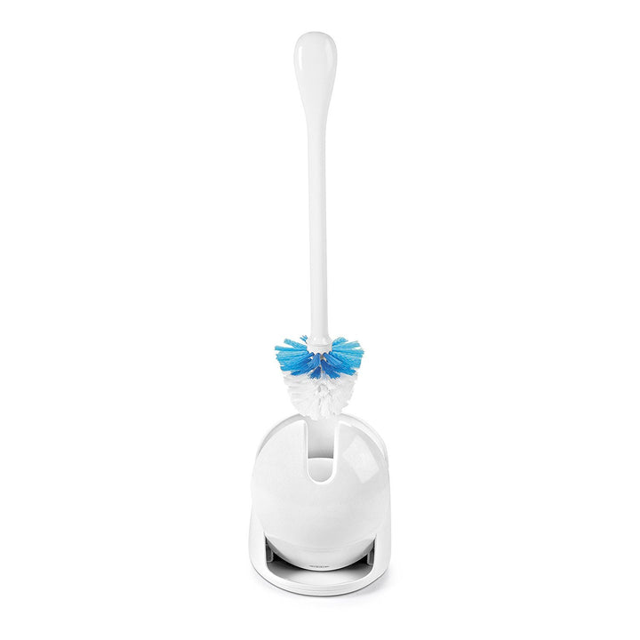 Good Grips Compact Toilet Brush &amp; Canister, White, 6 x 4-3/4 x 17-1/4 h