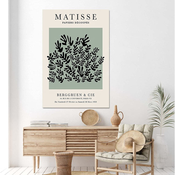 Matisse Poster Artwork Exhibition Green Grass Prints Wall Art for Bedroom Henri Matisse gallery decoration for Living Room Framed 12x16in
