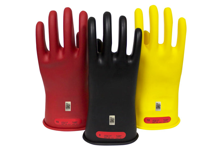 Class 00 Yellow Rubber Voltage Insulating Gloves, Max. Use Voltage 500V AC/750V DC, GC00Y08