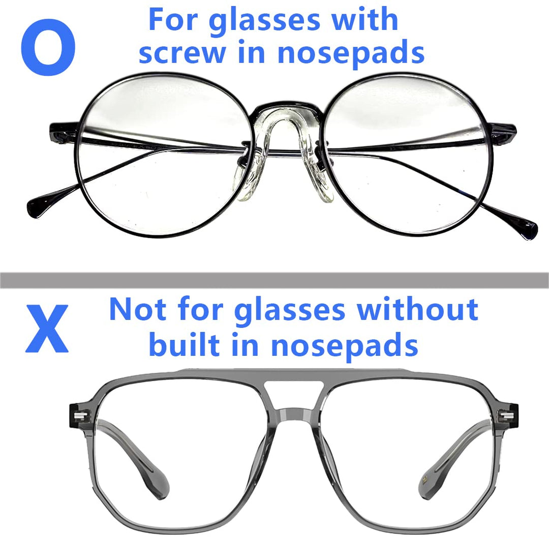 Silicone Glasses U Shaped Screw-in Nose Pads Eyeglass N