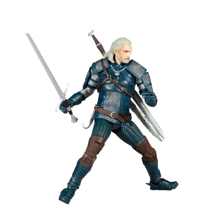 The Witcher Geralt of Rivia (Viper Armor: Teal) 7 Action Figure with Accessories