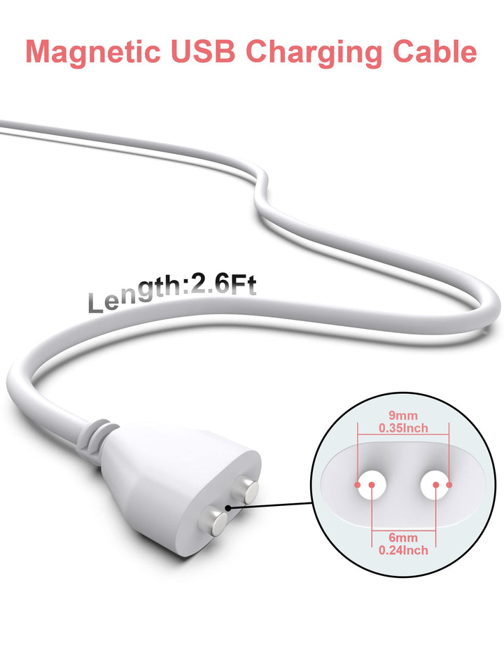 Magnetic USB DC Charger Cable Replacement Charging Cord-(6mm/0.24in)