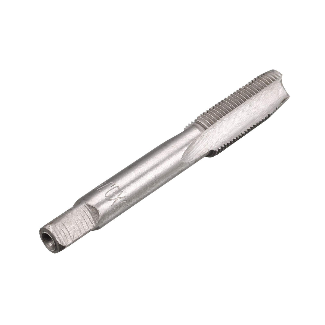Metric Hand Tap M8 Thread 0.75 Pitch 3 Straight Flutes H2 Alloy Tool Steel Bottom &amp; Taper Screw Tap Set Tapping Tools for Repairing 1 Pair