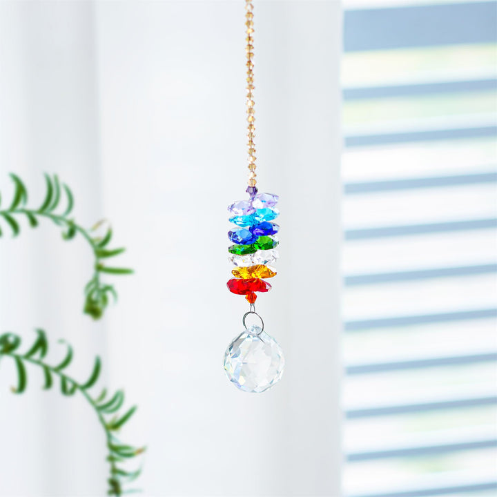 H&amp;D Hyaline&amp;Dora H&amp;D 30mm Chandelier Crystals Ball Prisms Rainbow Octogon Chakra Suncatcher for Gift