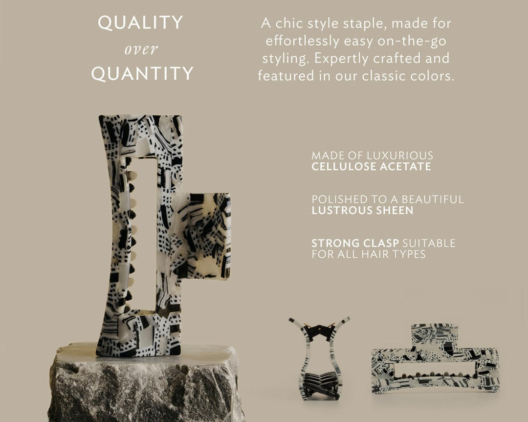 Ivory Tokyo : Cutout Rectangle Jaw - Ivory Tokyo