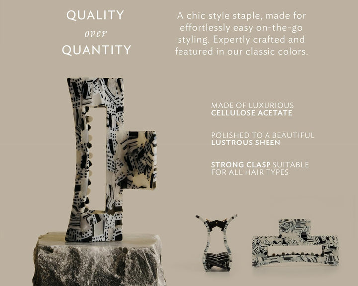 Caramel Horn : Large Cutout Rectangle Jaw - Caramel Horn