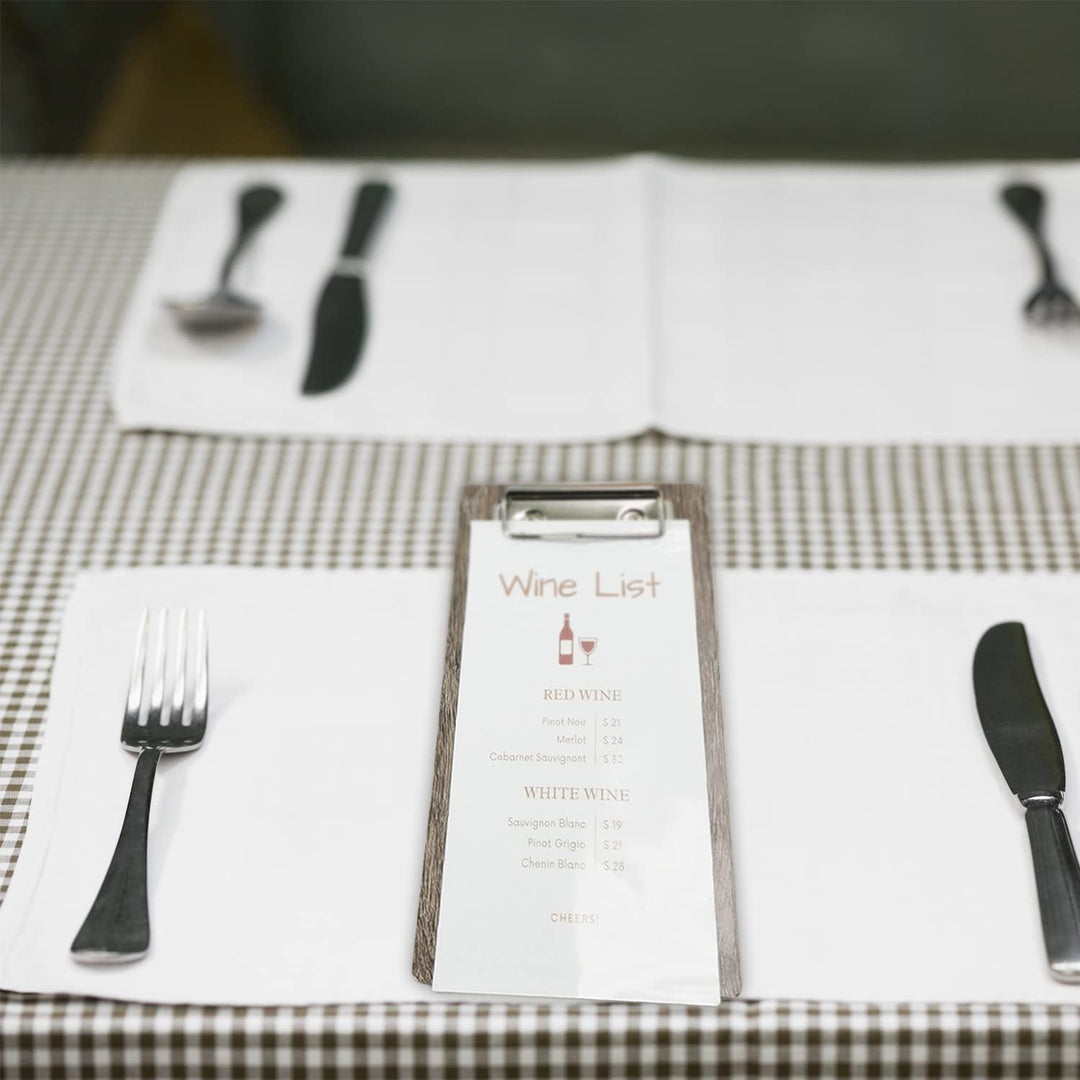 10-Pack Wood Check Presenters for Restaurants, Server Book, Menu Holder for Cafes, Wooden Clip Board, Cute Waitress Book Organizer, Server Note Pads, Guest Check Book 8 x 4 (Black)