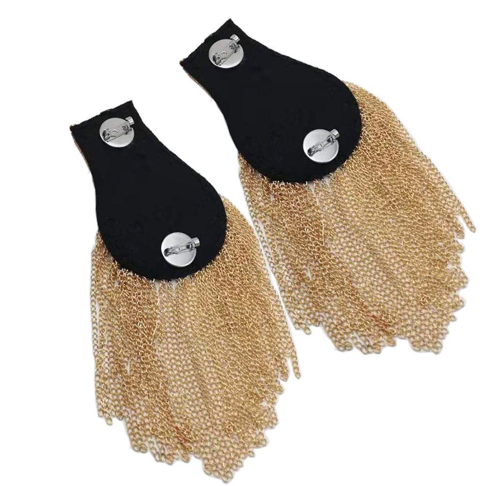 Blazer Shoulder Epaulets Tassel Chain Metal Epaulettes 