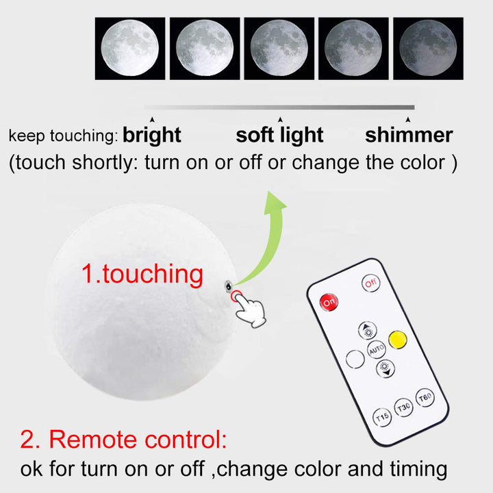 K KENON Engraved 3D Moon Lamp Anniversary Valentine‘s Gift for Wife, to My Wife Gifts from Husband, Personalized 5.9 Inch 3D Printing Moon Light Gift for Wife Birthday Mother's Day Gift