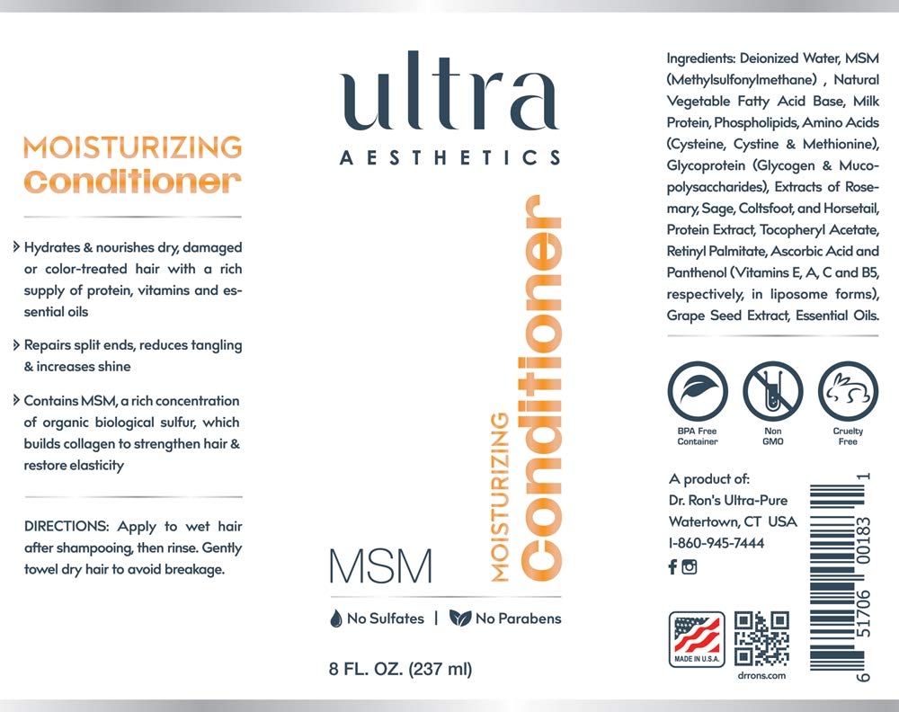Ultra Botanicals - MSM Moisturizing Conditioner - 8oz