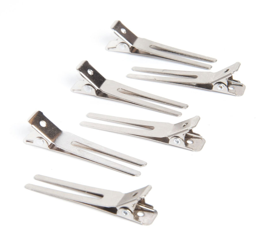 double prong hair clips, 10 pack, D17C