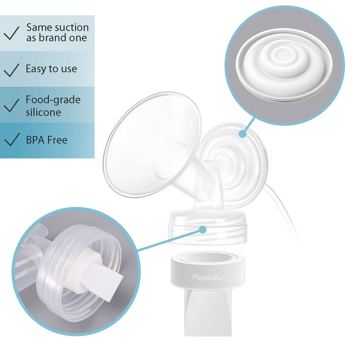 [12-Count] Pump Parts Compatible with Spectra S1, S2 and 9 Plus, Incl 8-Count Duckbill Valves for Spectra and Medela Pump in Style, 4-Count Silicone Membrane for Spectra Backflow Protector
