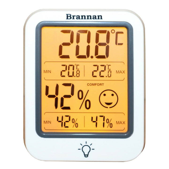 Digital Room Thermometer Indoor Humidity Meter Hygrometer Accurate Room Temperature Thermometer Max Min Recording Backlight LCD Display Monitor Home