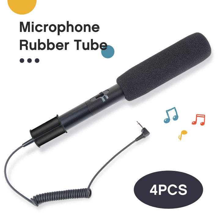 4 Pcs Microphone Shock Mount Rubber Spacer Tube Microphone Sleeve Washer Compatible with Sony Camcorder Rode NTG Shotgun Microphone Fx3 Mic Shock Mount Microphone Sleeve