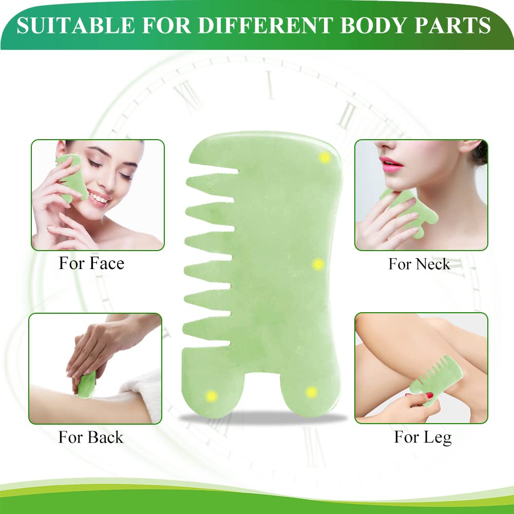 EQLEFÃ‚® Jade Gua Sha Scraping Massage Tool Jade Guasha