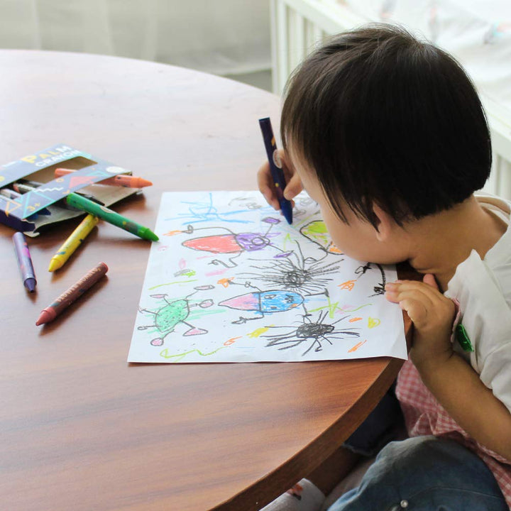 Toddler Crayons Ages 1-3, 12 Colors Non Toxic Crayons, Easy to Hold Large Washable Crayons, Safe for Babies, Kids and Children Flower Monaco